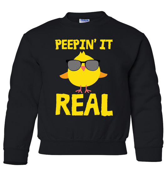 PEEPIN IT REAL SWEATSHIRT FOR KIDS - Soft, Relaxed & Durable